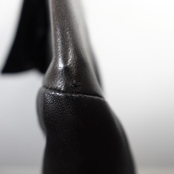 Longhi Black Leather Collared Cargo Utility Moto Biker Jacket Men's 46 Small - Picture 10 of 16